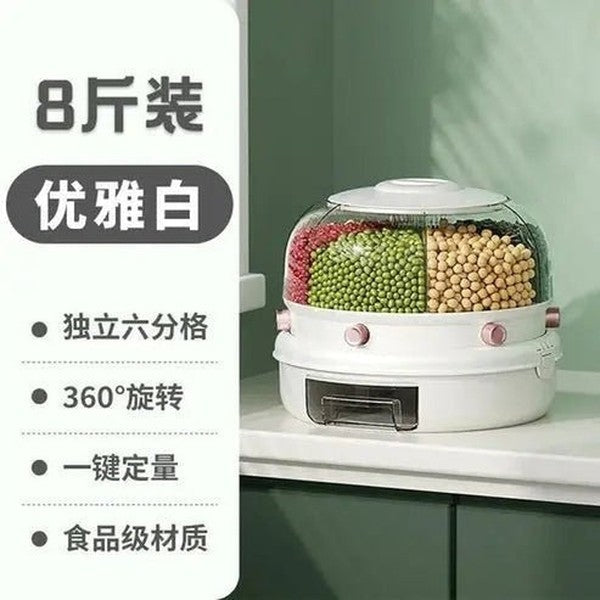Rotatable Rice Bucket: Space-Saving Cereal Storage for Kitchen