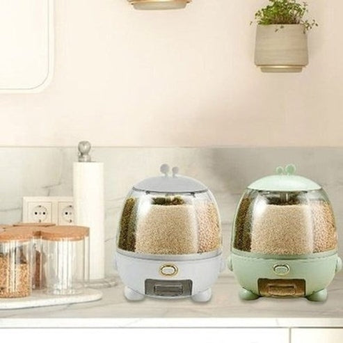 Cartoon Rotating Food Dispenser Rice Storage Container Rice Bucket Rice Storage Tank For Dry Food Fruit Storage Box. Food Storage. Type: Food Storage Containers.