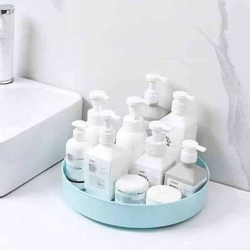 Rotating Kitchen Organizer Spice Tray - Non-slip Round Plate