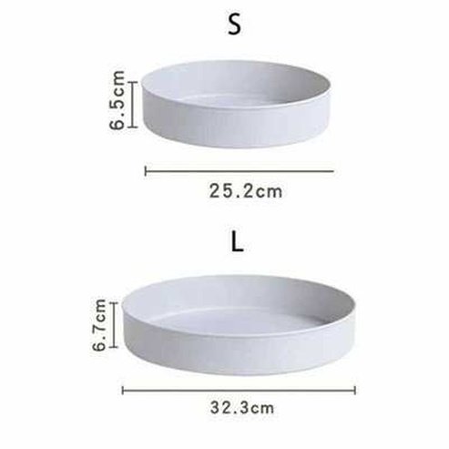 Rotating Kitchen Organizer Spice Tray - Non-slip Round Plate