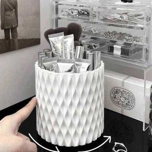 Rotating Makeup Brush Cup Holder Storage Box Organizer