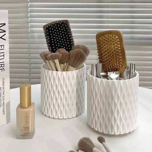 Rotating Makeup Brush Cup Holder Storage Box Organizer