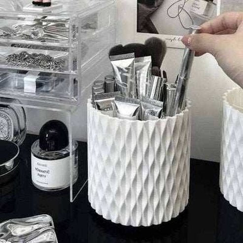 Rotating Makeup Brush Cup Holder Storage Box Organizer