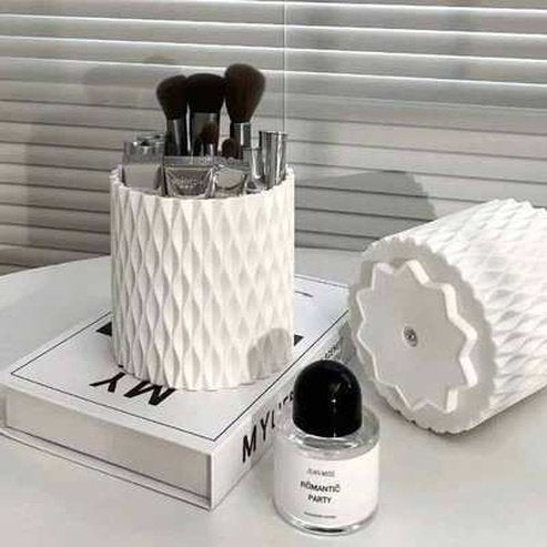 Rotating Makeup Brush Cup Holder Storage Box Organizer