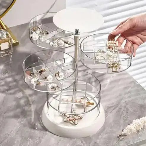 Rotating Multi-Layer Acrylic Jewelry Organizer Box
