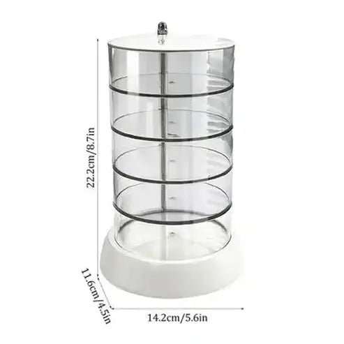 Rotating Multi-Layer Acrylic Jewelry Organizer Box