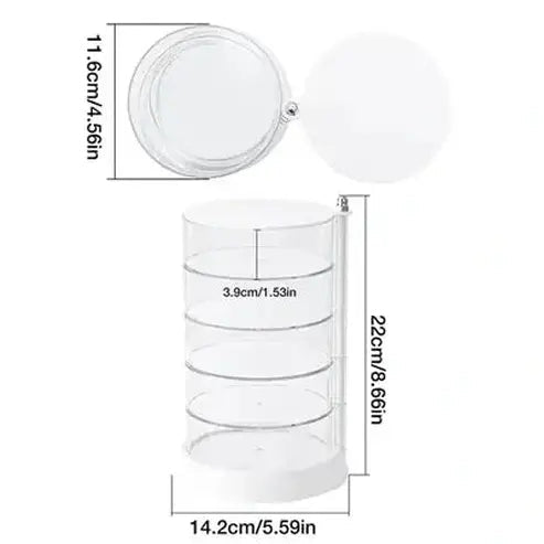 Rotating Multi-Layer Acrylic Jewelry Organizer Box