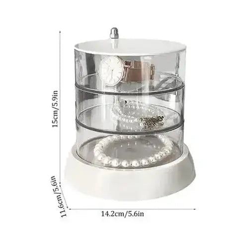 Rotating Multi-Layer Acrylic Jewelry Organizer Box
