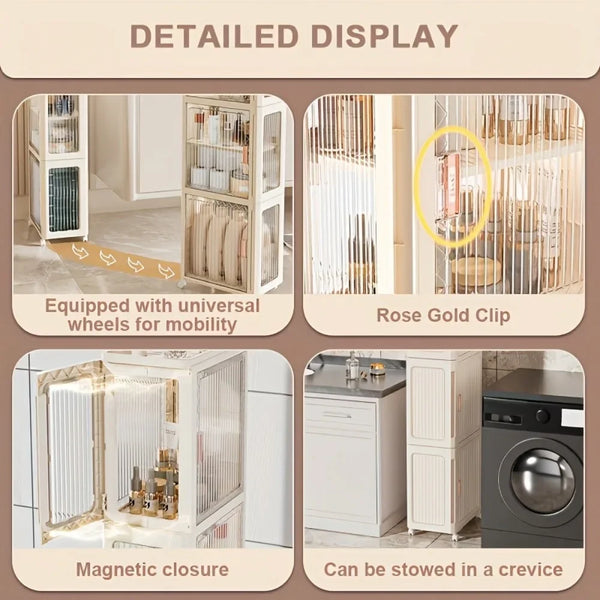 Crevice Cabinet Seam Organizer Cabinet, Bathroom Storage Rack