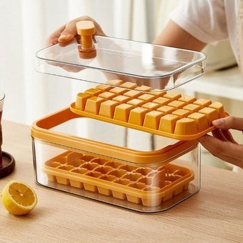 64 grid Ice Cube Makers Mold One key release Whisky Cocktail Vodka Ball Ice Mould Bar Party Ice Box Ice Cream Maker Tool. Kitchen Tools and Utensils: Ice Cube Trays
