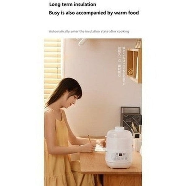 1L Mini Electric Stew Pot Ceramic Healthy Bird's Nest Electric Stew Cup Household Waterproof Multi-function Small Pot. Kitchen Appliances: Food Cookers ans Steamers.