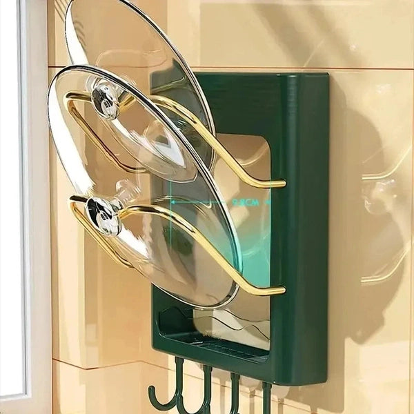 Wall-Mounted Pot Cover Rack