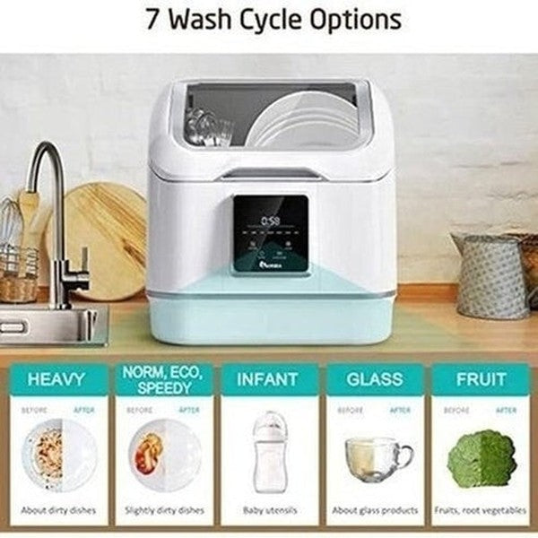 IAGREEA Countertop Dishwasher With 7 Programs