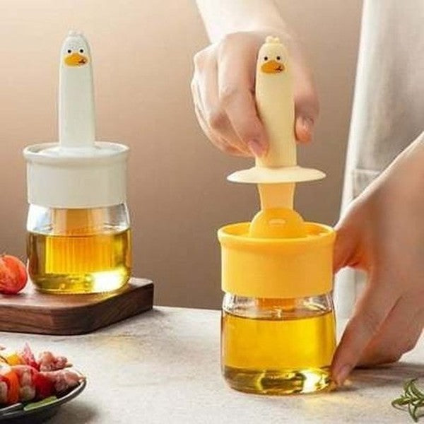 Cartoon Cooking Silicone Bottle Oil Dispenser Brush