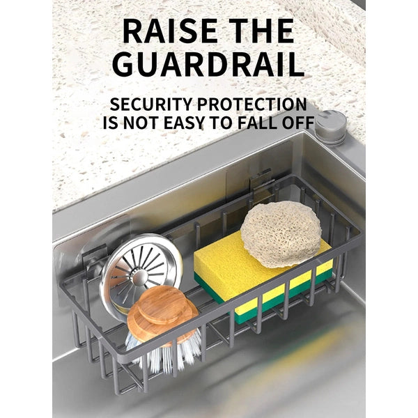 MultiFunction Kitchen Sink Faucet Sponge Drain Basket