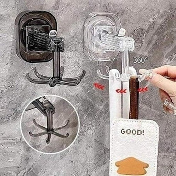 360° Rotating Suction Cup Six-claw Folding Hook