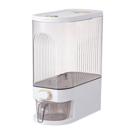 cereal storage bucket with dispenser cup, rice dispenser, cereal dispenser with measuring cup, airtight rice box dispenser with time indicator: food storage containers.