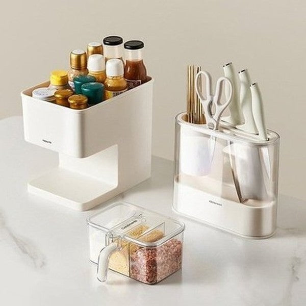 Kitchen Storage Rack Seasoning Jar Storage Rack Multifunctional Cutlery Organizer Knife Spoon Fork Holder Shelf. Kitchen Organizers: Knife Blocks and Holders.