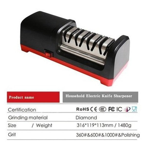 TAIDEA Top Level TG2102 Electric Diamond Steel Sharpener with 4 Slots for Kitchen Ceramic Knife Type: Sharpeners Rotational Speed: 2800 rpm.