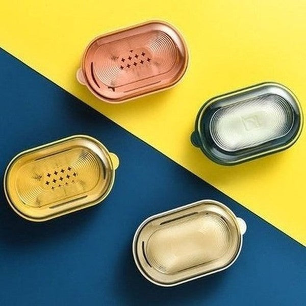 Double-layer Soap Box Durable Dripping Soap Container Nordic Accessories Rack Soap Holder Portable Style. Bathroom Accessories. Type: Soap Dishes & Holders.