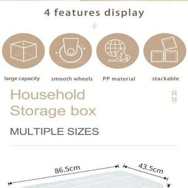 Sliding Under Bed Organizer Box with Wheels