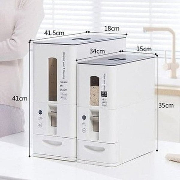 Japanese Style Metering Rice Storage Barrel