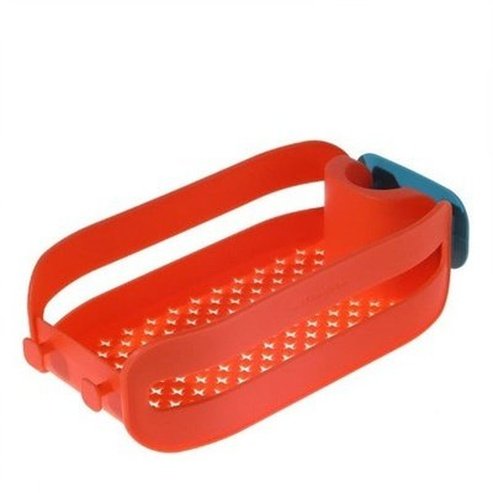 Hanging Plastic Kitchen Faucet Sponge Holder. Kitchen sink organize drying rack sponge holder. Shower Soap Drainer Shelf Basket, Bathroom Water Pipe Shelf.