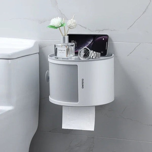 Elegant Wall-Mounted Waterproof Toilet Roll Holder Paper Dispenser