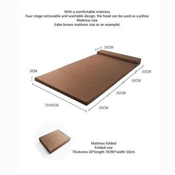 Expandable Durable Pressboard Cardboard Bed Creative Kraft Paper Folding Bed Bedroom Furniture Single Folding Guest Bed Folding Bed With Thick Memory Foam