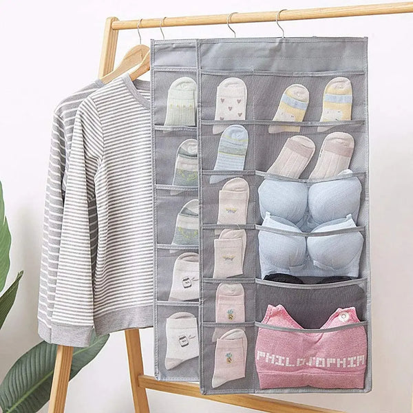 Double-Sided Hanging Underwear Organizer