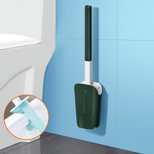 Wall Mount Toilet Brush Holder Quick Dry Cactus Toilet Brush No Dead Angle Leakproof Water Belt Base Soft Flat Head. Bathroom Accessories: Toilet Brushes and Holders.