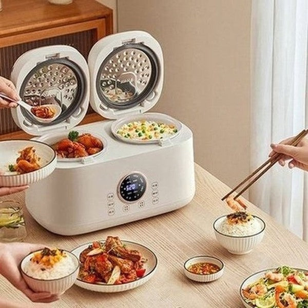 Double Gallbladder Intelligent Rice Cooker Mini Multi-function Household Double Combination Rice Cooker 3-4 People. Kitchen Appliances: Food Cookers and Steamers.