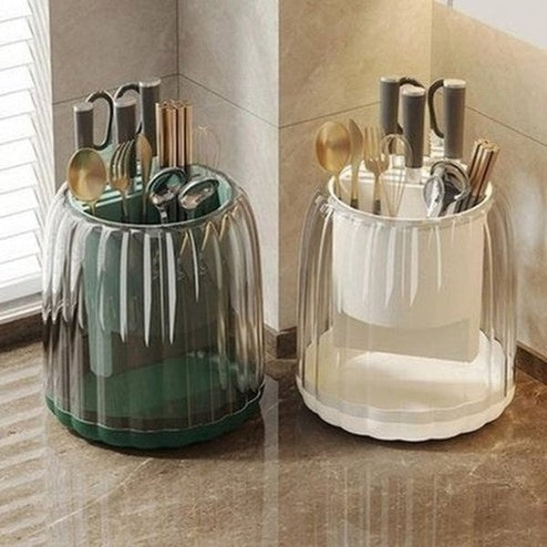 Cutlery Storage Holder Durable with Draining Tray Detachable Kitchen Supplies Cutlery Storage Box Cutlery Storage Rack. Kitchen Organizers: Knife Blocks & Holders.