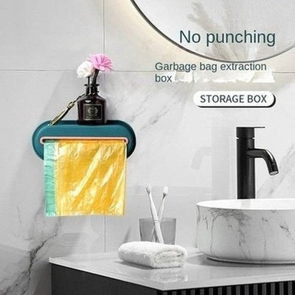 Kitchen Bathroom Hanging Trash Bag Dispenser and Storage Box Wall Mounted Kitchen Plastic Bag Container. Cleaning Tools. Type: Trash Cans & Wastebaskets.