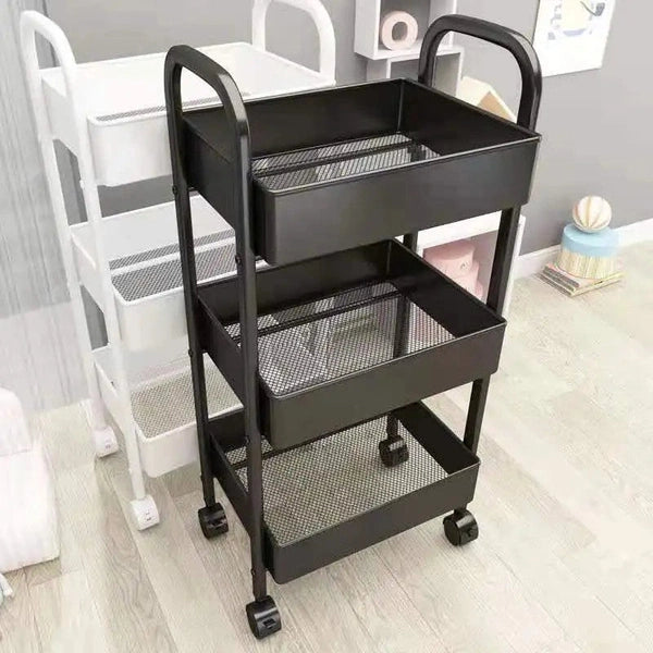 Mobile Rolling Storage Cart with Wheels - Multi-Layer Shelf for Kitchen, Bathroom, Bedroom