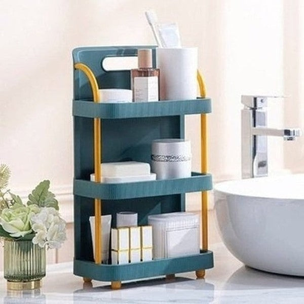 Countertop Storage Rack Freestanding Organizer 1/2/3 Tier Standing Shelf for Home Kitchen Bathroom Spice Makeup Cosmetic. Household Storage Containers.