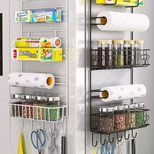 6 Layer Refrigerator Spice Rack Iron Art Spice Shelf