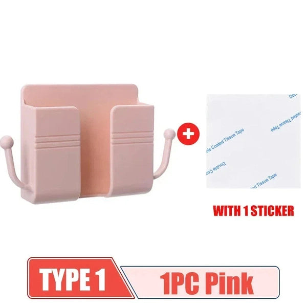 Wall Mounted Mobile Phone Holder, Home Multifunction Holder, Remote Control Storage Box