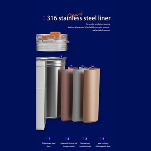 Non-slip Portable Coffee cup with lifting rope