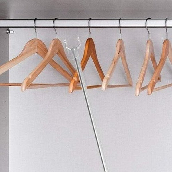 Stainless-Steel Telescopic Wardrobe Pole Hook