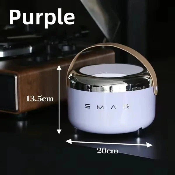 Mini Trash Can with Lid, Office Wastebasket, Creative Storage Bucket