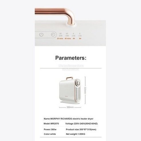 MORPHY RICHARDS Electric Heater Quilt Dryer Household Small Portable Heater Clothes Dryer Shoes Dryer Can Eliminate Mites. Laundry Appliances. Type: Dryers.