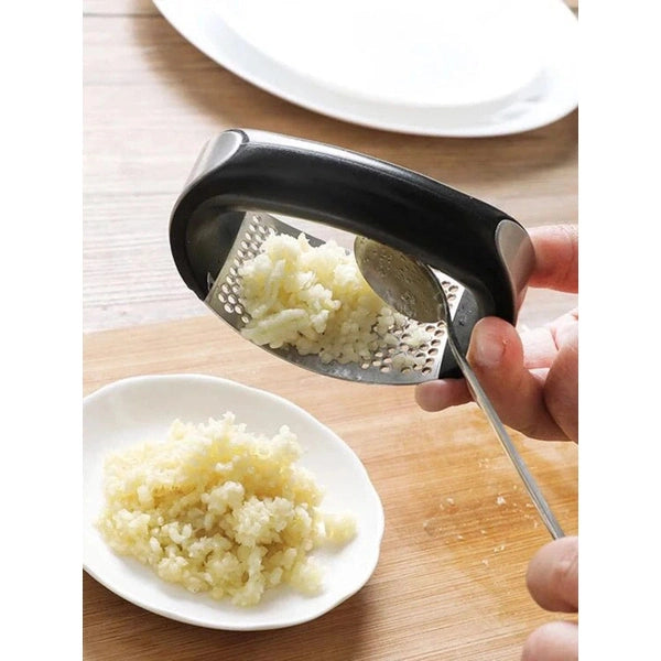 Stainless Steel Garlic Press, Manual Garlic Mincer
