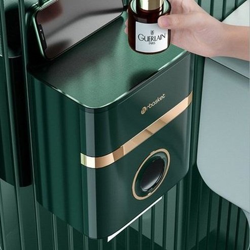 Toilet Paper Holder Container Tissue Box Waterproof Wall Mounted Toilet Roll Paper Shelf Bathroom Organizer. Bathroom Accessories. Toilet Paper Holders.