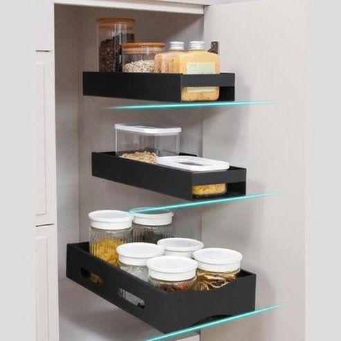 Carbon Steel Cabinet Slide Rail Storage Shelf Cabinet Kitchen Cabinet Slide Rail Free Punching. Kitchen Organizers. Type: Kitchen Utensil Holders and Racks.