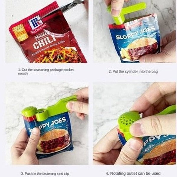 Sealing clip kitchen wall-mounted seasoning rack