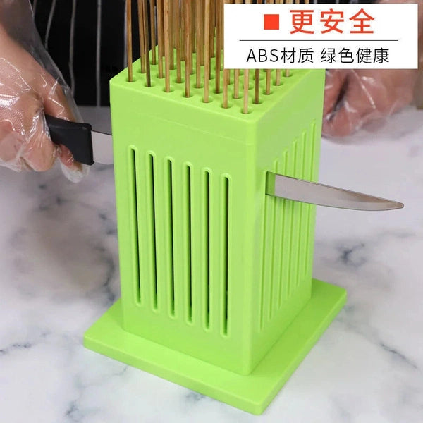 BBQ Meat Skewer Maker - 49 Hole Tool for Skewering Lamb, Tofu, and More