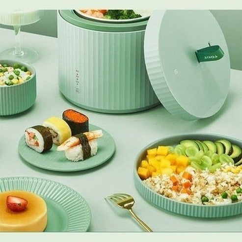 Mini Electric Rice Cooker Boiler Patting pot Noodles Porridge Insulation Aluminium Alloy Non Stick 1.5L 350w. Food Cookers & Steamers. Type: Rice Cookers.