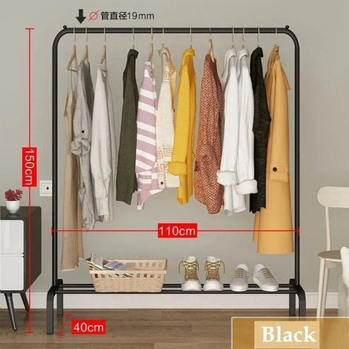 Modern Metal Coat Rack with Shoe Storage | Multifunctional Entryway Organizer for Clothes & Accessories