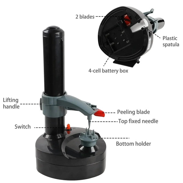 Houselin Electric Potato Peeler, Multifunction Electric Fruit Apple Peeler